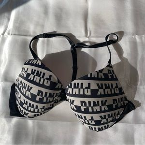 Wear Everywhere Push-up Bra by PINK black and white size 34B